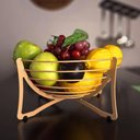 Ver imagem 2 de Fruteira de Mesa Gold Matte Aramada Redonda 34,5 Masutti Aço Carbono Hélice Organize Cesta de