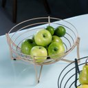 Ver imagem 5 de Fruteira de Mesa Gold Matte Aramada Redonda 34,5 Masutti Aço Carbono Hélice Organize Cesta de