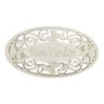 Placa Decorativa Bem Vindo Com Arabesco 22x12 MDF 3mm Branco - D'Rossi DRossi Placa Bem Vindo - 1