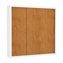 Ver imagem 2 de Guarda-Roupa Casal com 3 Portas de Correr e 4 Gavetas 186cm Multimóveis CR35573 Branco/Madeirado
