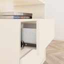 Ver imagem 4 de Mesa de Cabeceira Layla Gold 2 Gavetas Moderno Off White Casa 812