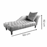 Divã Chesterfield Anna Recamier 160cm Via Encanto Bege lado Direito - 3