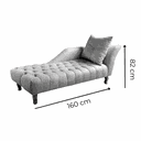 Ver imagem 3 de Divã Chesterfield Anna Recamier 160cm Via Encanto Bege lado Direito