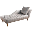 Ver imagem 1 de Divã Chesterfield Anna Recamier 160cm Via Encanto Bege lado Direito