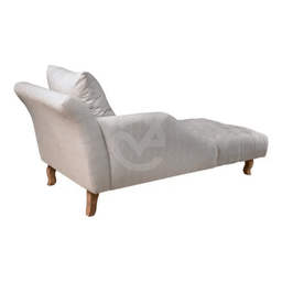 Divã Chesterfield Anna Recamier 160cm Via Encanto Bege lado Direito - 4