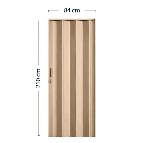 Porta Sanfonada de PVC 210cm x 84cm Plastporta Bcf Marrom/Castanho