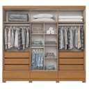 Ver imagem 3 de Guarda Roupa Casal 06 Portas 09 Gavetas Imperial D344 com Armário Multiuso Margarida Cinamomo - Henn