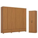 Ver imagem 1 de Guarda Roupa Casal 06 Portas 09 Gavetas Imperial D344 com Armário Multiuso Margarida Cinamomo - Henn
