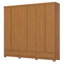 Ver imagem 2 de Guarda Roupa Casal 06 Portas 09 Gavetas Imperial D344 com Armário Multiuso Margarida Cinamomo - Henn