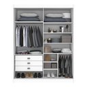 Ver imagem 2 de Guarda Roupa Casal 2 Portas 3 Gavetas com Espelho 100% Mdf Grécia