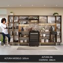 Ver imagem 6 de Armário de Cozinha Completa 325cm Rustic/Preto Emilly Madesa 04