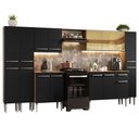 Ver imagem 3 de Armário de Cozinha Completa 325cm Rustic/Preto Emilly Madesa 04