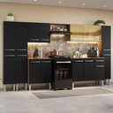 Ver imagem 1 de Armário de Cozinha Completa 325cm Rustic/Preto Emilly Madesa 04