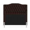 Ver imagem 3 de Cabeceira Estofada Decorativa Pollux Para Cama Box 160 Para Cama Queen Couro Artificial Marrom Arade