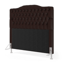 Ver imagem 2 de Cabeceira Estofada Decorativa Pollux Para Cama Box 160 Para Cama Queen Couro Artificial Marrom Arade