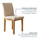 Ver imagem 6 de Conjunto Sala de Jantar 6 Lugares Retangular Tampo Vidro Base Madeira Maciça Mesa e Cadeiras Bella Marrom Cinamomo/Off White/Palha Veludo