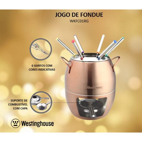 Conjunto Panela de Fondue Gold Westinghouse- Wkfc01rg