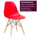 Ver imagem 7 de Kit 6 Cadeiras Charles Eames Eiffel Vermelho Polipropileno Cozinha Sala de Estar Jantar Mesa