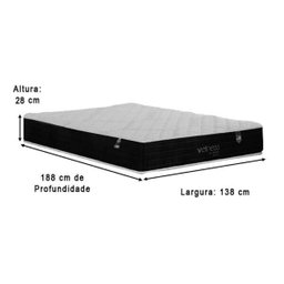Cama Box Bau Colchão Colchobel 28cm Molas em Sacadas:preto - 2