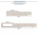 Ver imagem 5 de Rack Extensível com Painel TV 86 Polegadas Planejado 280x250cm Aruá CabeCasa MadeiraOriginals Marrom/Offwhite