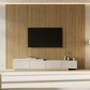 Ver imagem 2 de Rack Extensível com Painel TV 86 Polegadas Planejado 280x250cm Aruá CabeCasa MadeiraOriginals Marrom/Offwhite