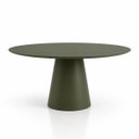 Ver imagem 1 de Mesa de Jantar Cone Redondo 100 cm Laca Verde Musgo
