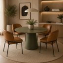 Ver imagem 4 de Mesa de Jantar Cone Redondo 100 cm Laca Verde Musgo