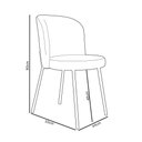 Ver imagem 3 de Kit 5 Cadeiras Sala de Jantar Estofada Gavi L02 Suede Bege