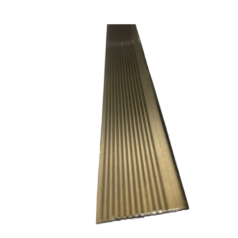 Perfil Moldura Aluminio Soleira P/ Piso Barra 1 Metro - Cor Champagne