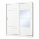 Ver imagem 2 de Guarda Roupas Juvenil 2 Portas Deslizantes com Espelho Sandy Branco