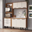 Ver imagem 1 de Cozinha Compacta Sophia 7 Portas 2 Gavetas Freijó/off White - Irm Móveis