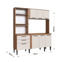 Ver imagem 4 de Cozinha Compacta Sophia 7 Portas 2 Gavetas Freijó/off White - Irm Móveis