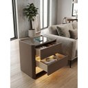 Ver imagem 4 de Mesa de Cabeceira Multifuncional Smart Innovare: Carregador por Indução, Led Automático e Soft Close
