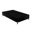 Ver imagem 1 de Cama Box Base Universal Solteiro Sommier Rústico Bordado Black (96x203x30) - Paropas