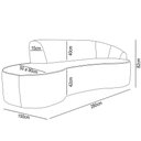 Ver imagem 4 de Sofá Living 4 Lugares 280cm Braço Direito Mozart D06 Bouclê Chumbo - Mpozenato