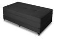 Ver imagem 1 de Puff Cama Multiuso Casal Com Rodízios Preto