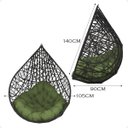 Ver imagem 4 de Balanço Suspenso Ninho Gota com Mola e Mosquetão Almofada Impermeável Gourmet Área Externa:a5