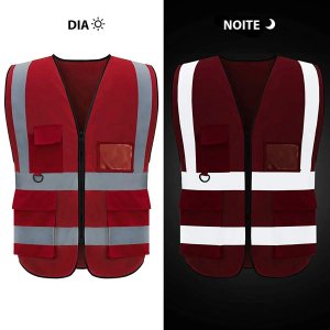 Colete Sinalizador Faixa Refletiva Epi Segurança do Trabalho Obra Construçao Civil Transito Blusao F