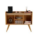 Ver imagem 3 de Aparador Buffet 3 Portas com Pés Bar Veneza Delux Retrô 90cm Nature/off White – Jlar Móveis