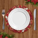 Ver imagem 2 de Mesa Posta Sousplat Natal Vermelho Papai Noel