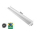 Ver imagem 4 de 10 Ralos Grelha Linear para Borda Piscina 100x12 cm em Inox