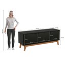 Ver imagem 5 de Rack Kappesberg 3 Portas 3d Preto Fosco 136cm