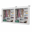 Ver imagem 5 de Closet Casal Duplo Fortaleza 6 Portas Plus 12 Prateleiras