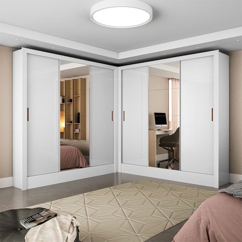 Closet Casal Duplo Fortaleza 6 Portas Plus 12 Prateleiras