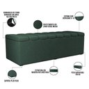Ver imagem 4 de Calçadeira Recamier Baú para Cama de Casal King Dália 195x50 Cm W01 Linho Verde Musgo - Lyam Lyam de