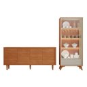 Ver imagem 2 de Conjunto Cristaleira 2 Portas de Vidro com Buffet 4 Portas Delux 100% MDF Prime
