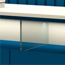 Ver imagem 4 de Rack para Tv até 85 Polegadas Requinte 3 Gavetas 100% Mdf com Pés e Led Off White/azul Royal - Geliu