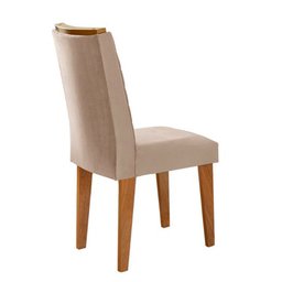 Mesa Aster 180 Tampo em MDF e Vidro com 6 Cadeiras Liz Moderna - 2