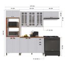 Ver imagem 3 de Cozinha Modulada 4 Peças Bari em MDF com Vidro Branco