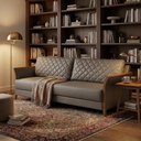 Ver imagem 6 de Sofa 2 Lugares Ambar 165 cm Braços Pes em Madeira Courino Tcs 726 Moll